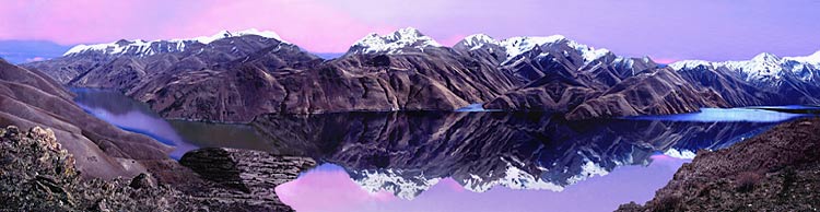 Brownlee Reservoir panorama; Oregon Alps Photo; Snake River sunset picture sold as framed art or canvas