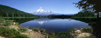 Oregon mountain panorama - Mt. Hood - Trillium Lake