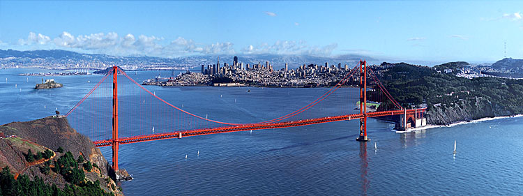 San Francisco Bay panorama; Golden Gate Bridge picture; Pacific Ocean photo sold as framed photo, canvas or digital file