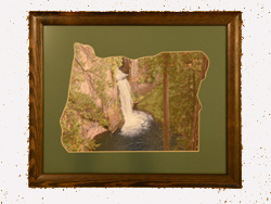 Toketee Falls in a Williamsburg Green Oregon mat