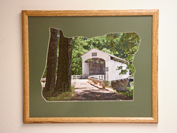 Wildcat covered bridge - dark green Oregon mat