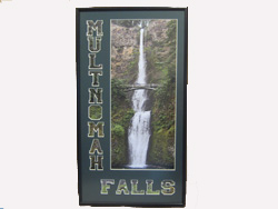 Block Caps Font - Multnomah Falls Entire - Midnight Green mat