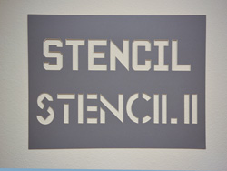 Fonts = Stencil, Stencil II; Bar Harbor Gray mat