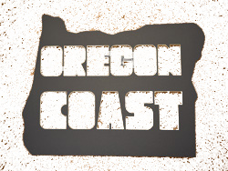 11 images - PICTUREBLOCK font - OREGON COAST cut from a shaped mat