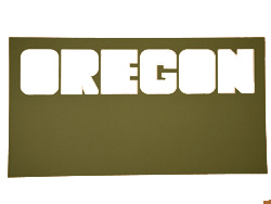 6 images - PICTUREBLOCK font -  OREGON - space to write