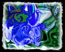 Dark blue Abstract art - Determined Taurus - second sign of the occidental zodiac. Can you see the bull?