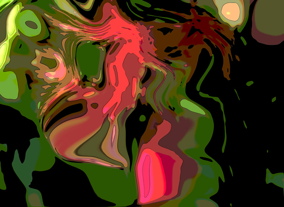 Buy this Red and Green Abstract art - generous Capricorn Denver - tenth sign of the occidental zodiac