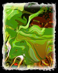 Green Digital Abstract art - Honorable Sagittarius - ninth sign of the occidental zodiac
