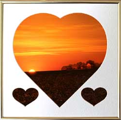 Farm in eastern Oregon at sunset; Valentine Gift