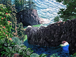Natural Bridge Oregon Painting; Samuel Boardman State Park in Brookings; picture sold as framed art or canvas