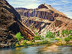Owyhee Reservoir Painting; Oregon picture sold as framed Art, Canvas or digital file