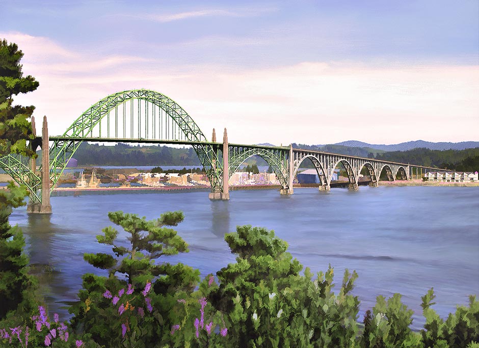 McCullough Bridge - Yaquina Bay at Newport