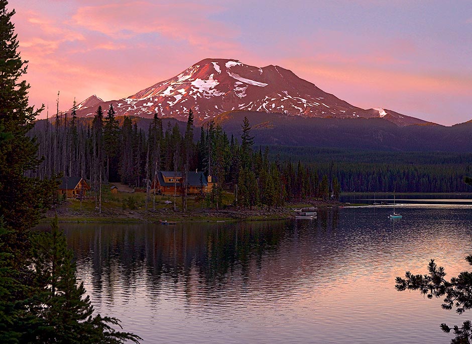 South Sister at Elk Lake