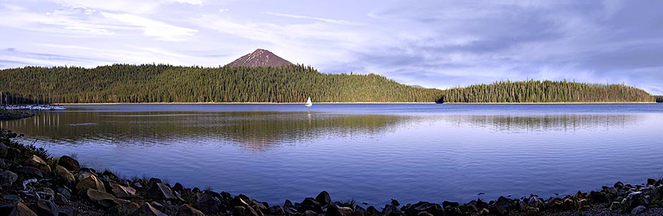 Mt Bachelor at Elk Lake Panorama