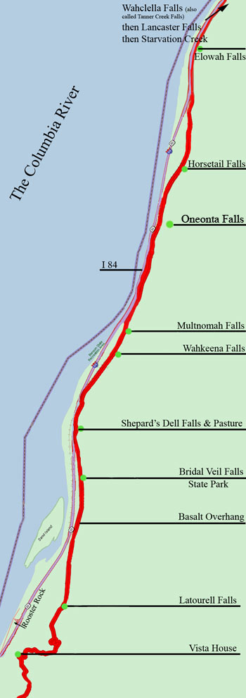 Map of Columbia Gorge