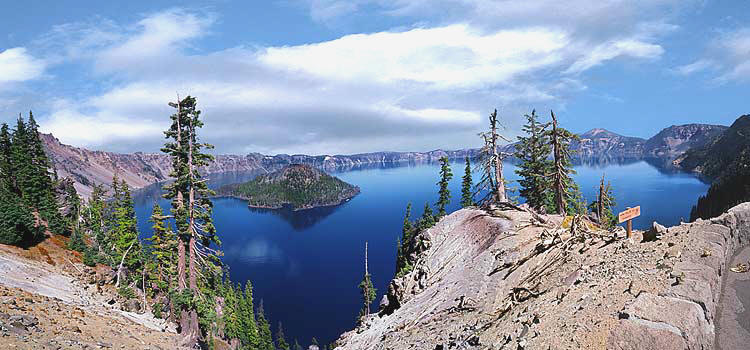 3 Crater Lake National Park pictures; a one piece Crater Lake panorama or 3 Crater Lake pictures framed as a triptych