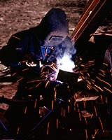 Farm machinery must be kept running.  The job of the welder