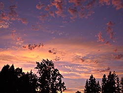 Pink sky sunset at Bend