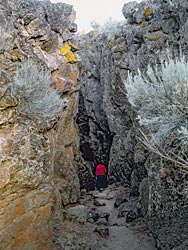 A volcanic fissure over two miles long in Lake County Oregon