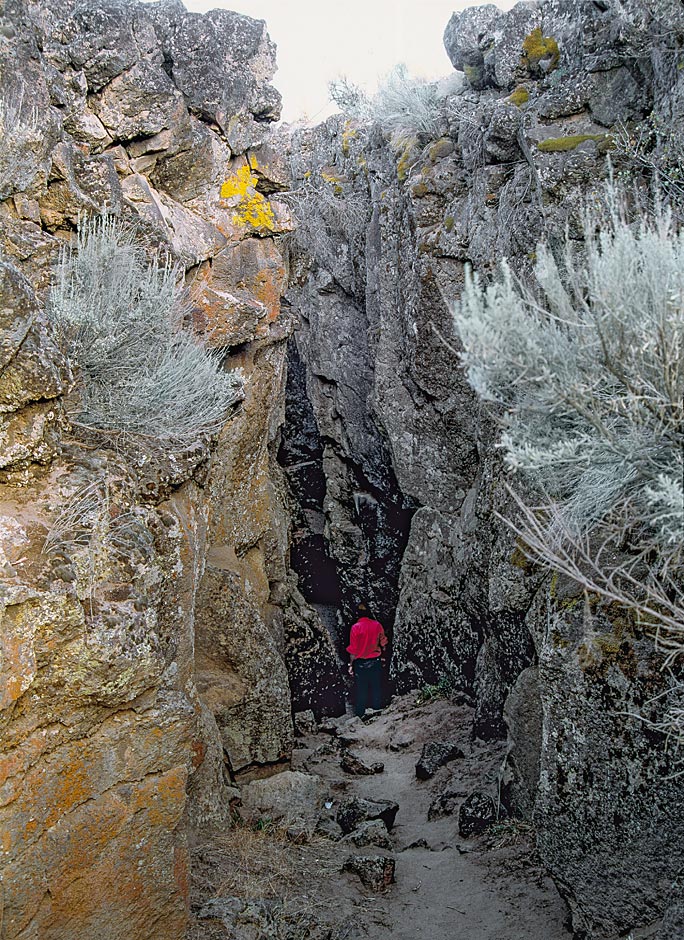 This volcanic fissure is over two miles long near Christmas Valley, Oregon