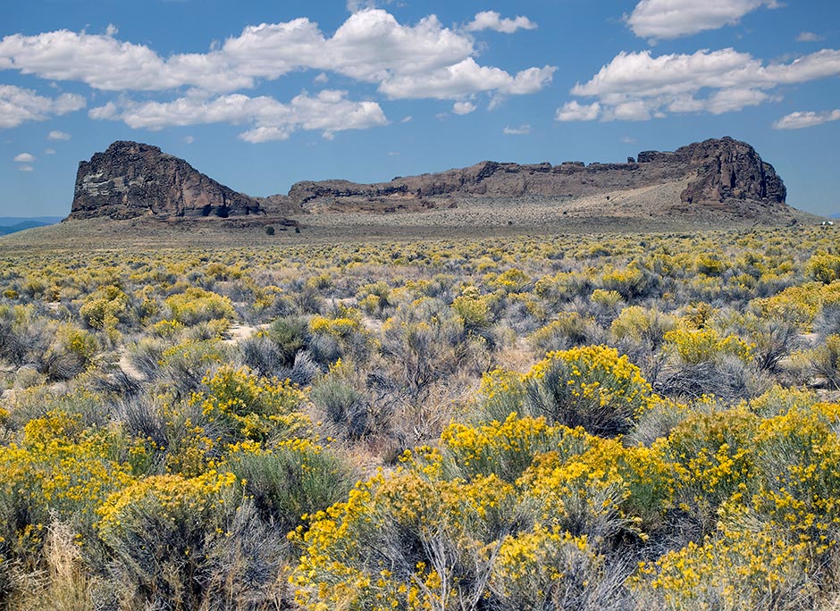 This old tuff ring looks like a fort, southeast of LaPine, Oregon