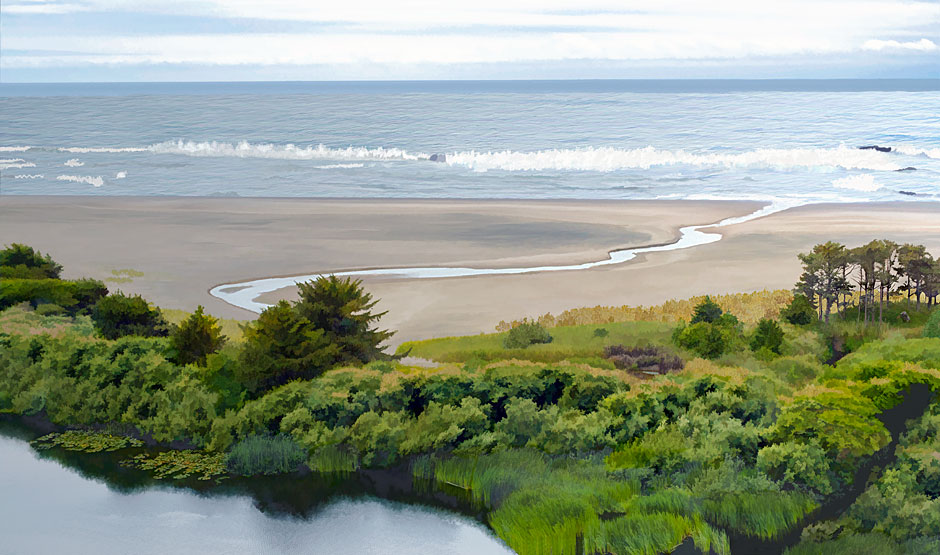 Buy this Painting of Winema Wayfinding Point near Neskowin, Oregon