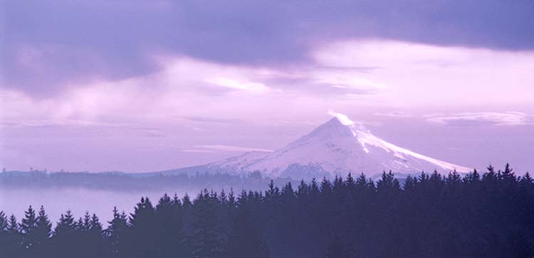 Oregon Cascades pictures - Mt Hood from Sherwood sold as framed photo or canvas