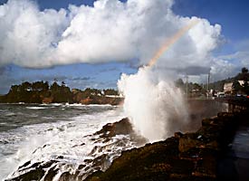 Depoe Bay's Spouting Horn -Rainbow