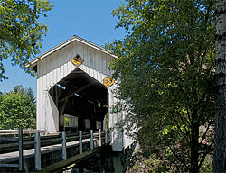 1268 Cavitt Creek Covered Bridge Crosses Little River, Glide OR 43°14'38.8"N  123°01'19.2"W