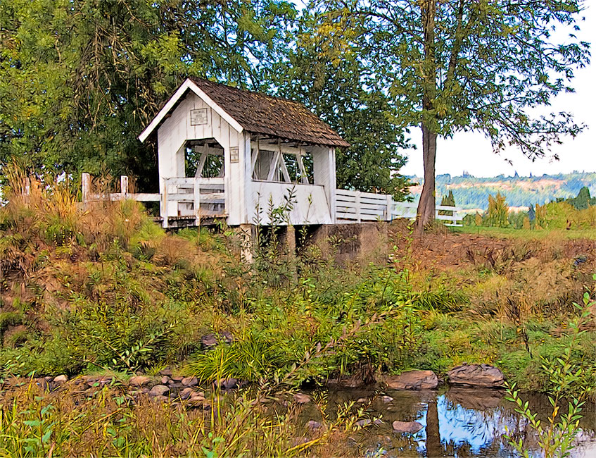 Dahlenburg Covered Bridge built by Sweet Home HS Shop Class