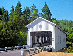 1283 Dorena Covered Bridge across Row River,Cottage Grove 43°44'14.6"N 122°53'01.4"W