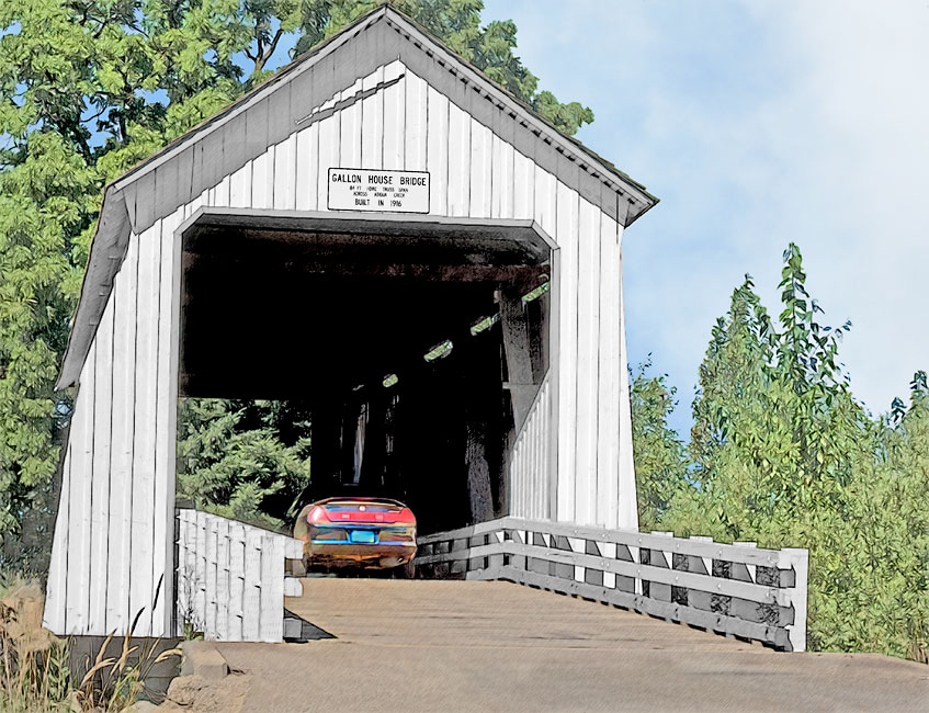 Gallon House Bridge, Silverton OR 1916 45°01'55.5"N 122°47'53.3"W