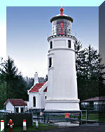 65 foot tower of Umpqua River Lighthouse ( built 1857 fell in river 1861)