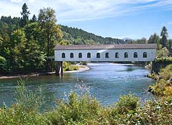 Goodpasture Bridge near Vida 165 feet long, built in 1938