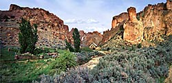 Leslie Gulch and BLM cabin