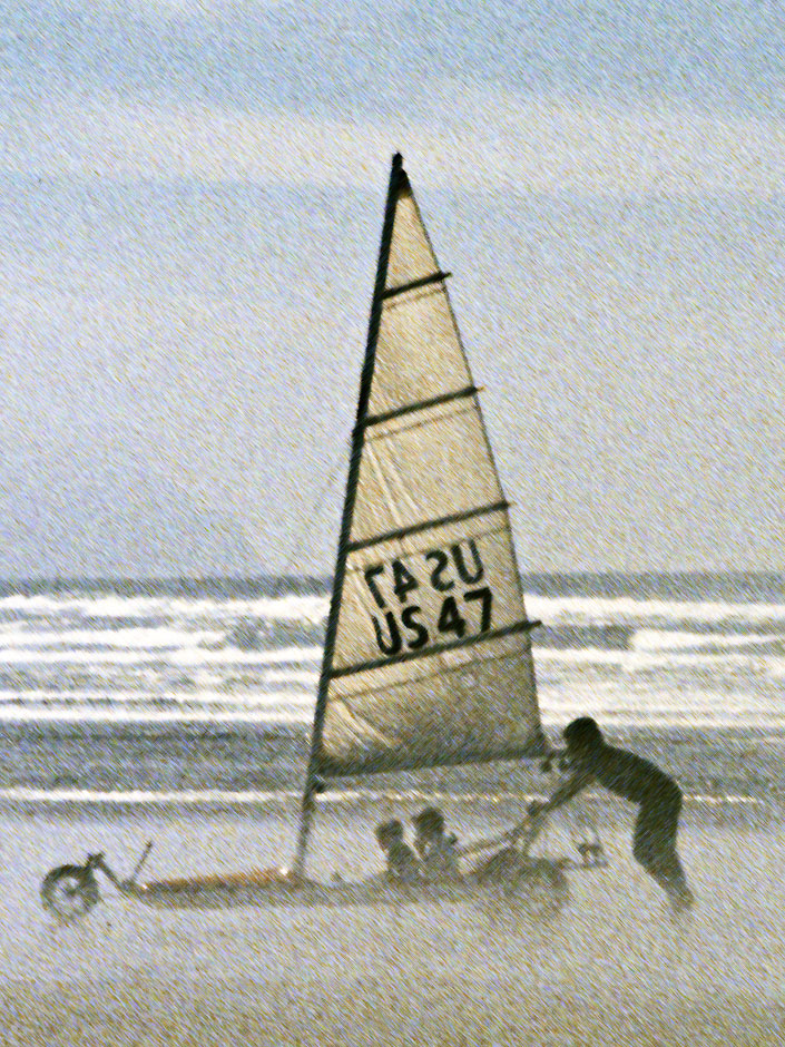 Kids Land Sailing at Del Rey Beach North of Seaside