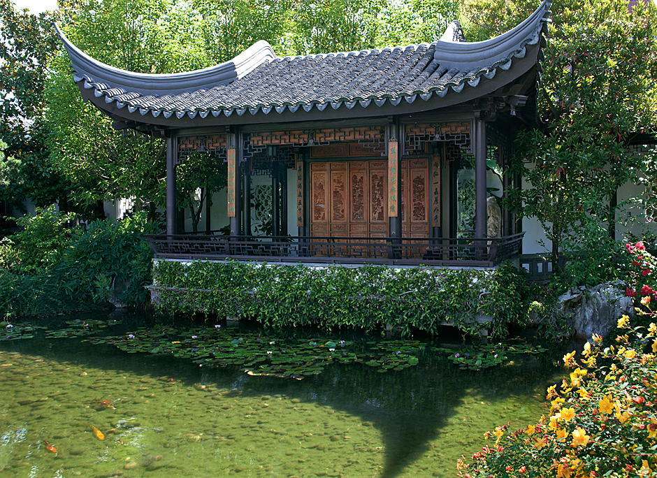 Flowers Bathing in Spring Rain Lan Su Chinese Garden