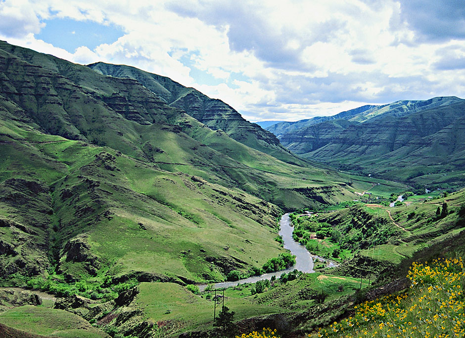 Scenic Photograph of the Imnaha River in Imnaha Valley