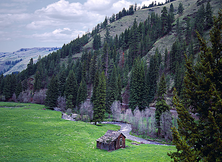 Cabin on Little Sheep Creek (from road to Imnaha, Oregon)