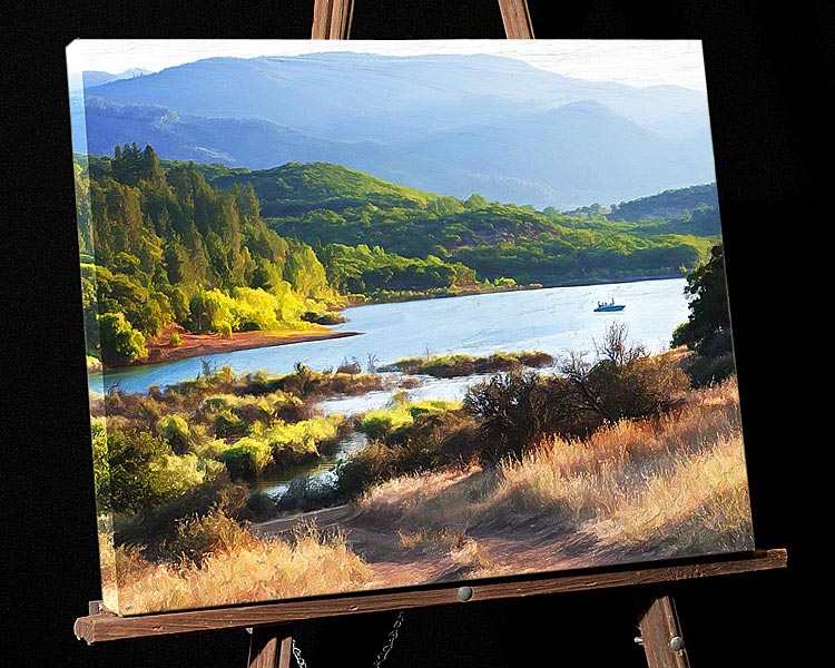 Emigrant Lake in the Evening Painting; Siskiyous-Ashland Oregon