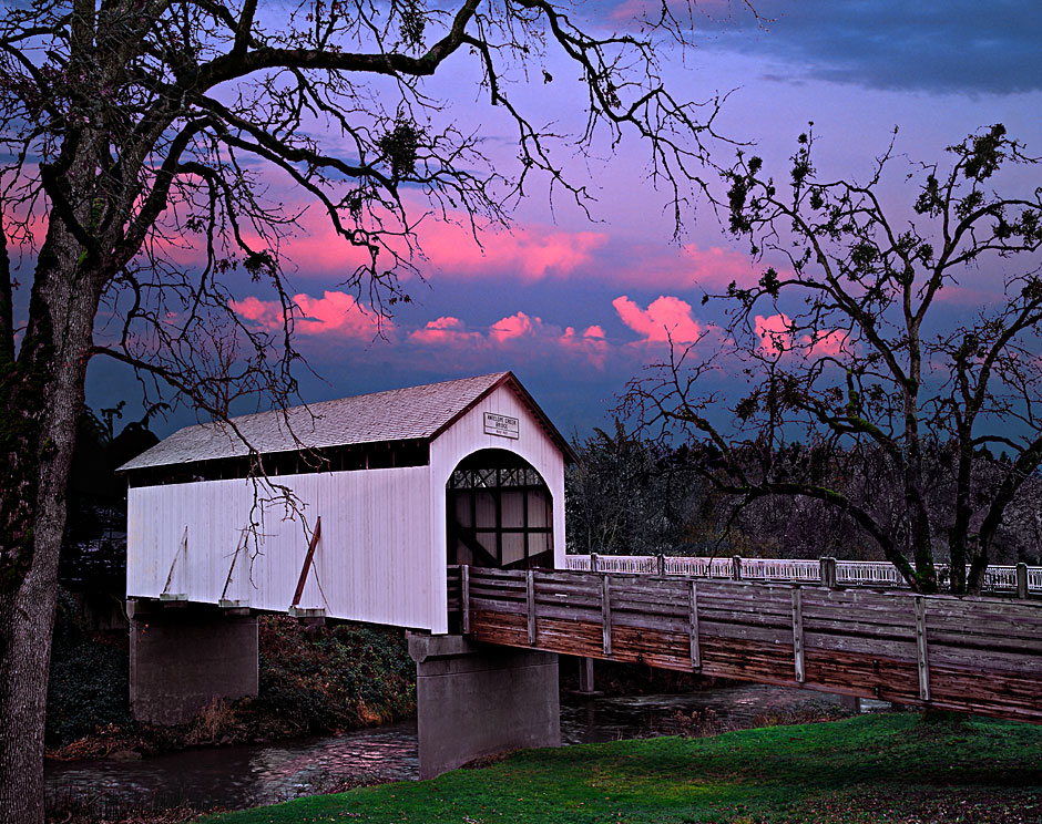 Antelope Creek Covered Bridge in Eagle Point by Medford