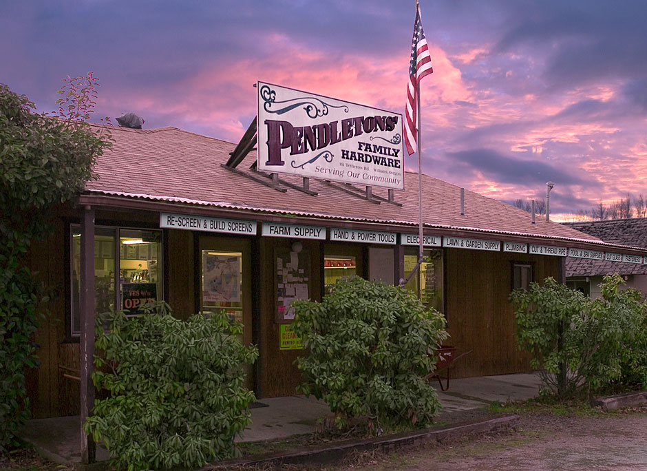 Pendleton's Family Hardware in Williams, Oregon