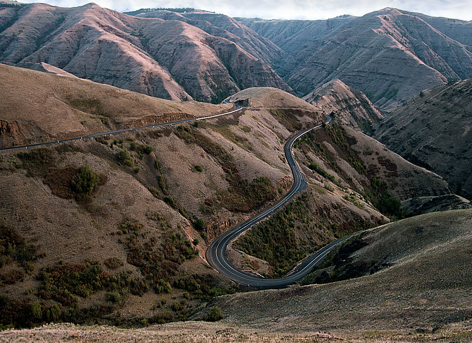 Buy this Paradise Valley; switchback roads on the Oregon-Washington border picture