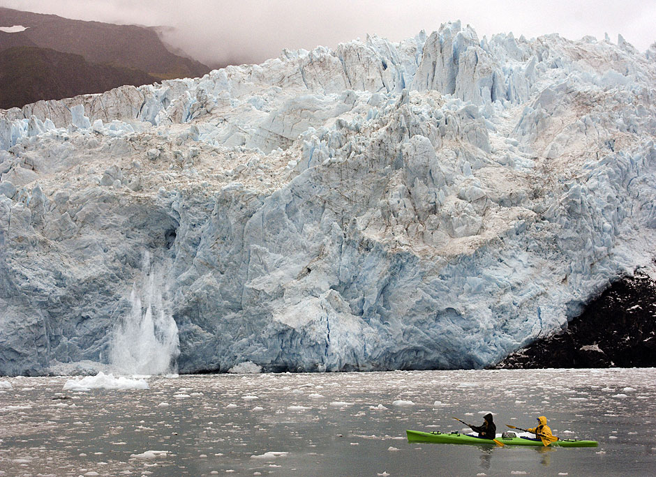 Buy this Aialik Glacier calving in Kenai Fjords National Park picture