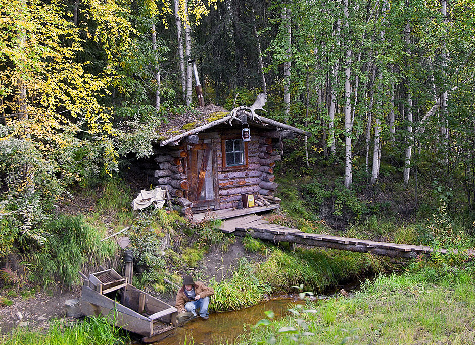 Buy this Goldstream Valley named for Dredges and gold pan mines Alaska picture