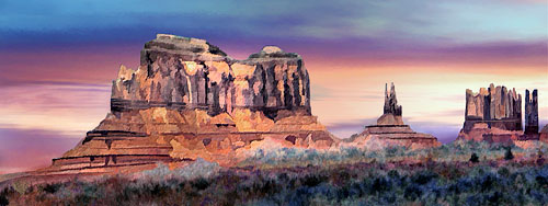 Monument Valley Sunset Painting