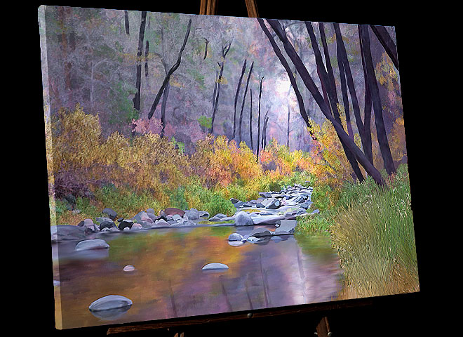 Pastel Painting of Sedona's Oak Creek Canyon in Arizona