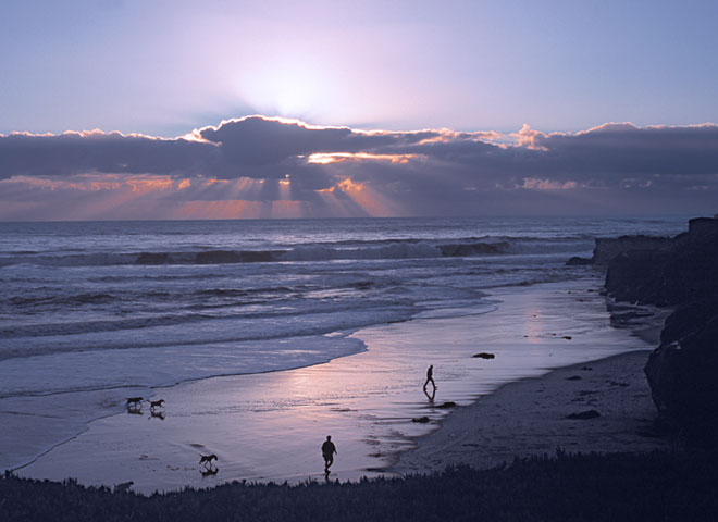 California ocean Santa Cruz twilight