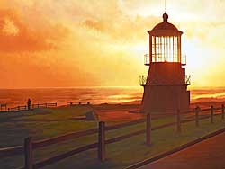 Mendocino Lighthouse at Shelter Cove, Point Legato