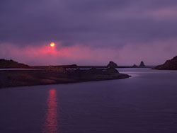 Russian River Jenner Bay Sunset